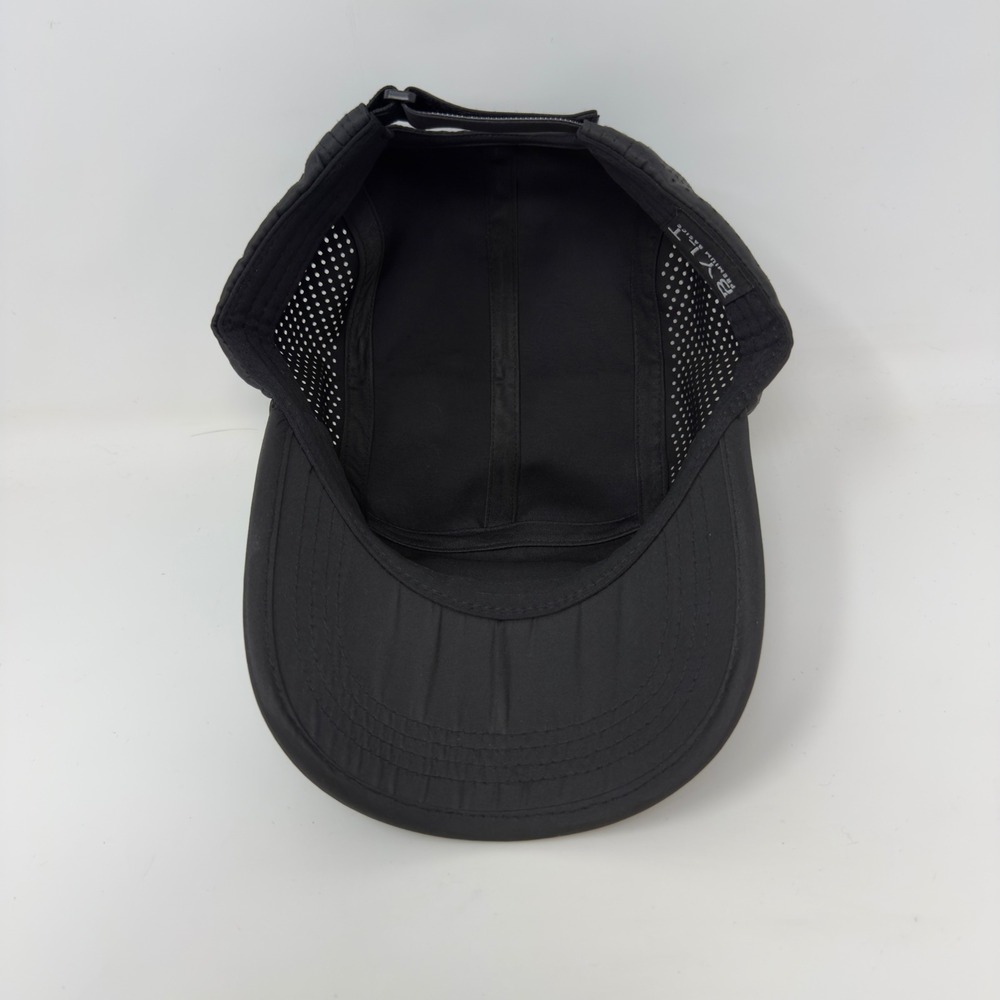 BYLT Premium Basics Mens Black 5 Panel Performance Hat Adjustable Running Cap - Picture 8 of 9
